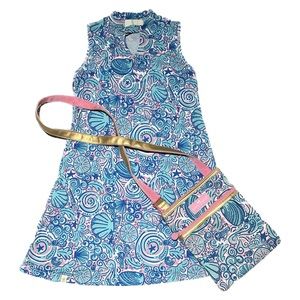Simply Southern Youth Keyhole Dress with Matching Purse -Size S -NWT